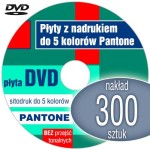 Płyty DVD + sitodruk (3-5 kol. Pantone) - pakiet 300 szt.