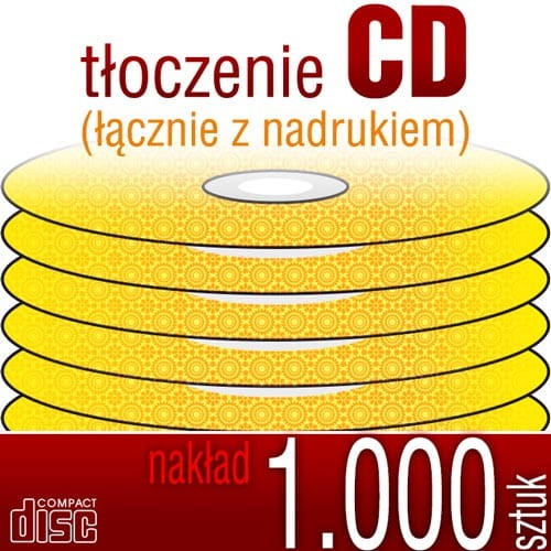 Tłoczenie płyt CD (+ nadruk na płycie) - 1.000 szt.