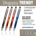 Długopisy metalowe TRENDY z grawerem - komplet 1.000 szt.