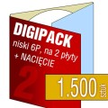 Digipacki niskie 6P - dwułamowe, na 2 płyty + NACIĘCIE na książeczkę - druk pełnokolorowy - 1.500 szt.