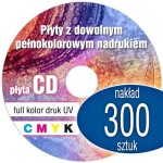 Płyty CD + nadruk UV - pakiet 300 szt.