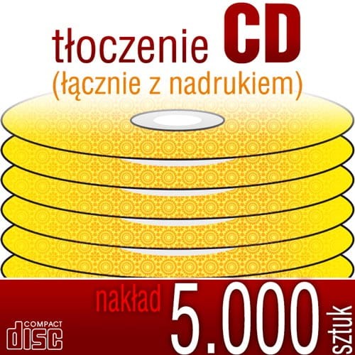 Tłoczenie płyt CD (+ nadruk na płycie) - 5.000 szt.