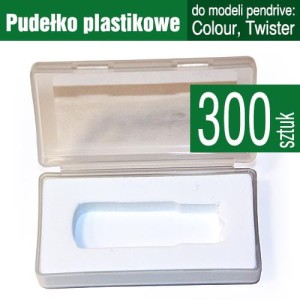 Pudełko plastikowe do pendriva COLOUR / TWISTER - pakiet 300 szt.