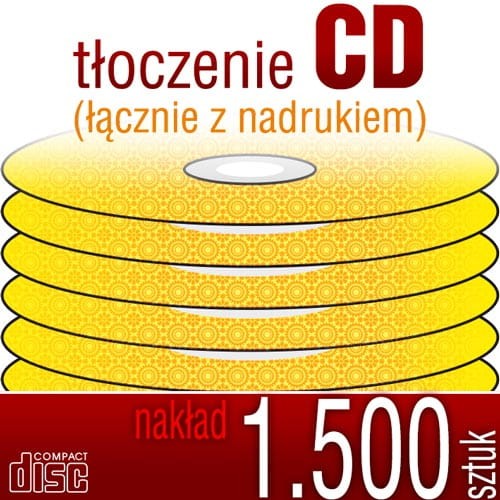 Tłoczenie płyt CD (+ nadruk na płycie) - 1.500 szt.