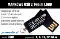 Pendrive CUBE 32 GB z grawerem - kolor czarny