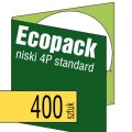 Ecopacki niskie 4P - standardowe jednołamowe, 1 płyta - 400 szt.