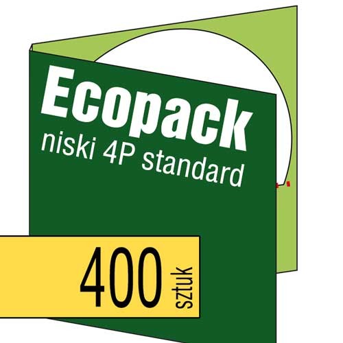 Ecopacki niskie 4P - standardowe jednołamowe, 1 płyta - 400 szt.