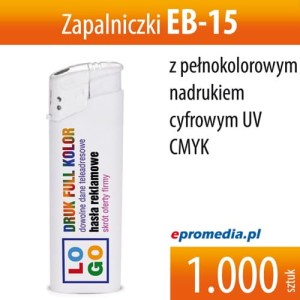 Zapalniczki EB-15 z nadrukiem - pakiet 1.000 szt.