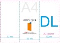 Ulotki składane A4 do DL - składanie typu C