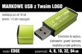 Pendrive EDGE 16 GB z grawerem - kolor zielony