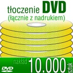 Tłoczenie DVD + nadruk - pakiet 10.000 szt