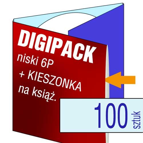 Digipacki 6P z KIESZONKĄ na książeczkę - 100 szt.