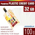 Pendrive Goodram PLASTIC CREDIT CARD 32 GB z nadrukiem pełnokolorowym CMYK - komplet 100 szt.