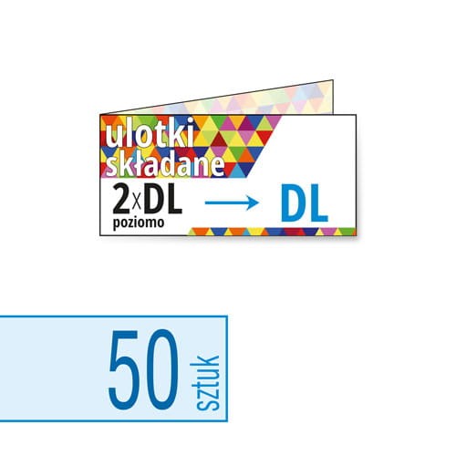 Ulotki składane 2xDL poziomo do DL w atrakcyjnej niskiej cenie
