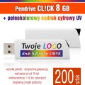 Pendrive CLICK 8 GB z nadrukiem full kolor - komplet 200 szt.