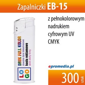 Zapalniczki EB-15 z nadrukiem - pakiet 300 szt.