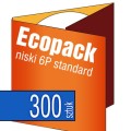 Ecopacki niskie 6P - dwułamowe, 1 płyta - druk cyfrowy pełnokolorowy - 300 szt.