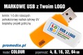 Pendrive COLOUR z nadrukiem full kolor - kolor obudowy: biało-pomaranczowy (realizacja od 100 szt.)