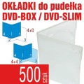 druk okładek pod folię do pudełka standardowego DVD-BOX oraz do pudełka DVD-SLIM