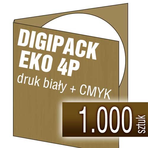 Digipacki 4P EKO - Kraftliner 300g, druk biały + full kolor CMYK - 1.000 szt.