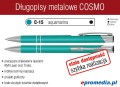 Długopisy metalowe COSMO z grawerem - kolor C-15 aquamarine