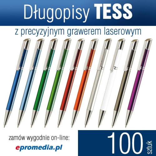 Długopisy metalowe TESS z grawerem - ATRAKCYJNA CENA