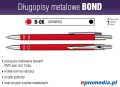 Długopisy metalowe BOND z grawerem - kolor B-06 czerwony