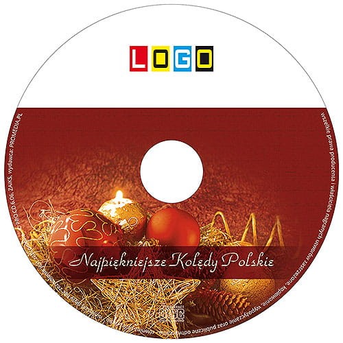 Płyty z kolędami w kopercie foliowej - BK-152 - nadruk na płycie z LOGO