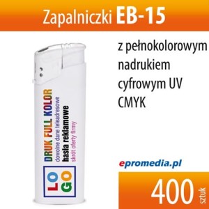 Zapalniczki EB-15 z nadrukiem - pakiet 400 szt.
