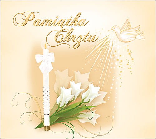 Opakowania okolicznościowe na pendrive i płyty - Digipack - Pamiątka Chrztu Świętego - CH 5006 D4P