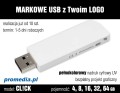 Pendrive CLICK z pełnokolorowym nadrukiem cyfrowym UV (CMYK)