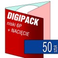 Digipacki niskie 6P - dwułamowe, na 1 płytę + NACIĘCIE na książeczkę - druk cyfrowy pełnokolorowy - 50 szt.