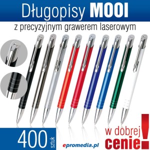 Długopisy MOOI z grawerem - pakiet 400 szt.