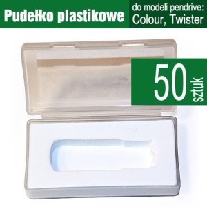 Pudełko plastikowe do pendriva COLOUR / TWISTER - pakiet 50 szt.