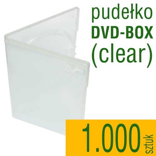 pudełko plastikowe DVD-BOX clear - do płyt CD, DVD