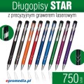 Długopisy metalowe STAR z grawerem laserowym - pakiet 750 szt.