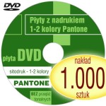 Płyty DVD + sitodruk (1-2 kol. Pantone) - pakiet 1.000 szt.