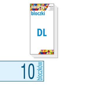 Notesy, bloczki reklamowe DL - 10 szt.