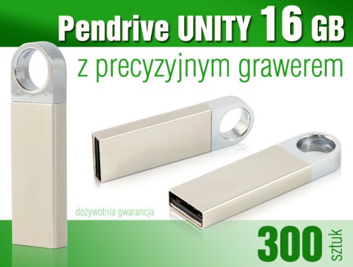 Pendrive UNITY 16 GB z grawerem - pakiet 300 szt.
