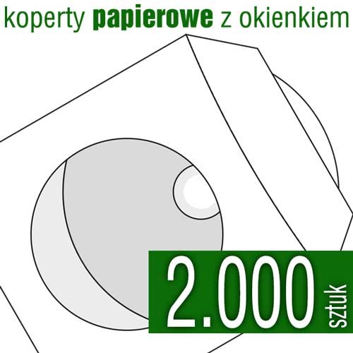 koperta papierowa do płyt CD, DVD, Blu-Ray z okienkiem