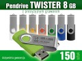 Pendrive Twister 8 GB z grawerem lub nadrukiem full kolor CMYK - pakiet 150 szt.