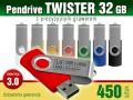 Pendrive Twister 3.0 - 32 GB z grawerem lub nadrukiem full kolor CMYK - pakiet 450 szt.