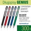 Długopisy metalowe GENIUS z grawerem - komplet 300 szt.