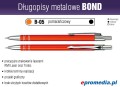 Długopisy metalowe BOND z grawerem - kolor B-05 pomarańczowy