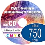 Płyty CD + nadruk UV - pakiet 750 szt.