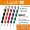 Długopisy metalowe VIC z grawerem - komplet 3.000 szt.