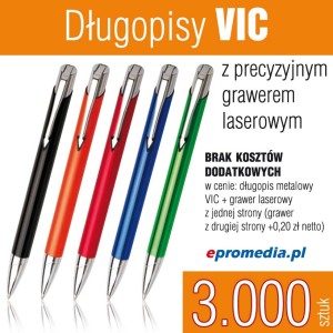 Długopisy VIC z grawerem - pakiet 3.000 szt.