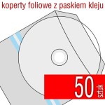 Koperta FOLIOWA + pasek kleju - pakiet 50 szt.