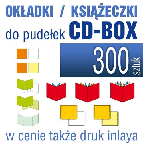 druk okładek i książeczek do pudełka standardowego CD-BOX - od 2 do 36 stron + inlay
