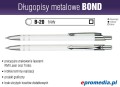 Długopisy metalowe BOND z grawerem - kolor B-20 biały